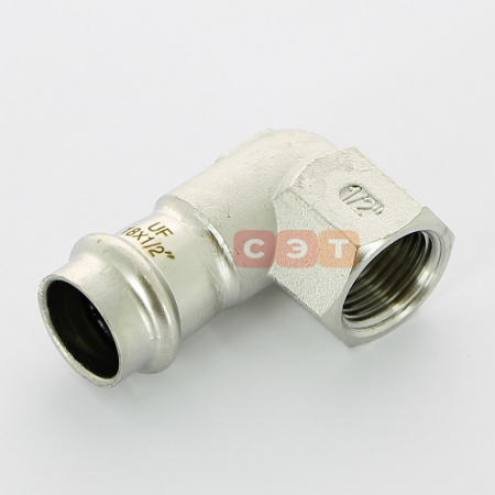 Угол 90° с ВР пресс нержавеющий  18 х 1/2"  UniFitt